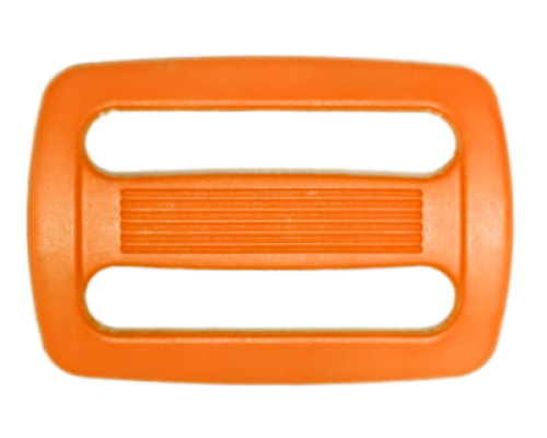 Пряжка двухщелевая, 25 мм, оранжевая